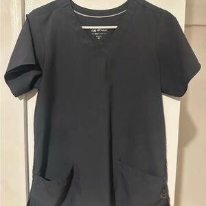 Grey's Anatomy Charcoal Short Sleeve Scrub Top